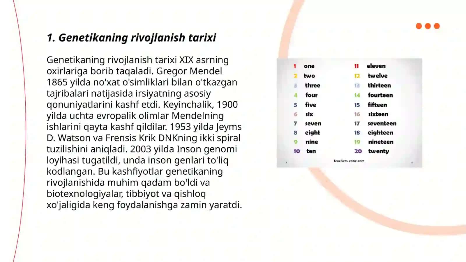 Genetika fanining rivojlanish bosqichlari va uning istiqboli fanning shakillanishiga hissa qo'shgan olimlar Hamraqulov zufar 3