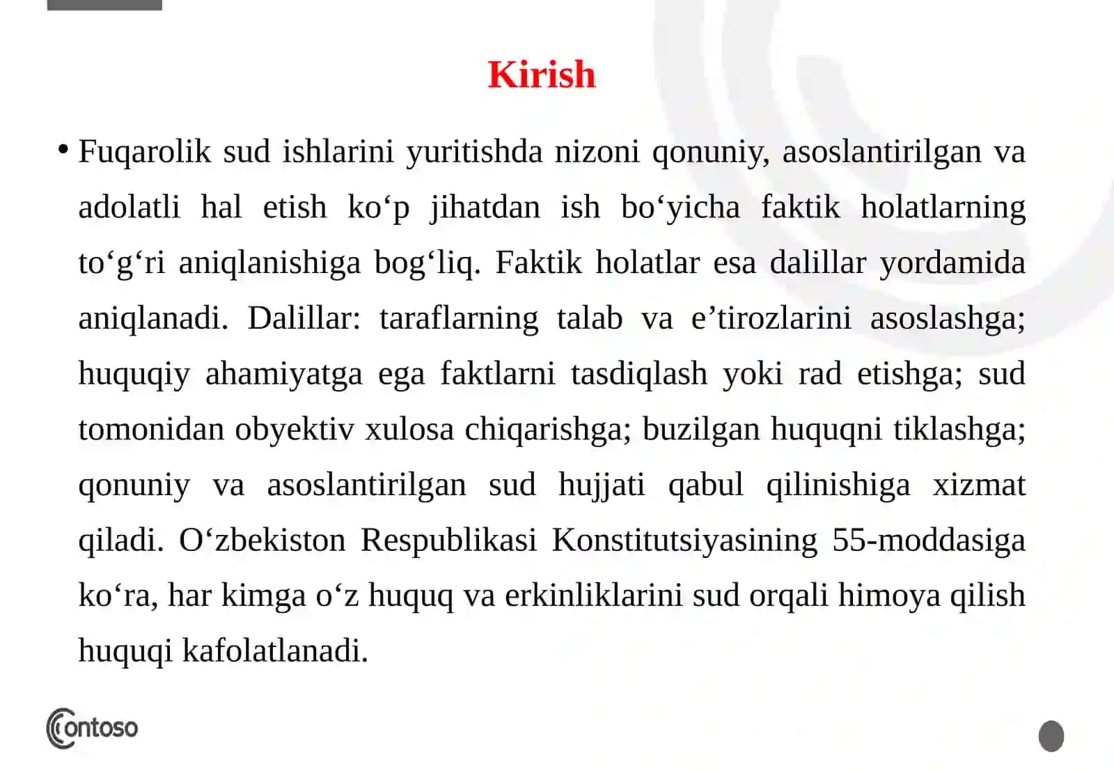 Yozma, ashyoviy, raqamli dalillar, guvoh ko'rsatuvlari va ekspert xulosasi 3