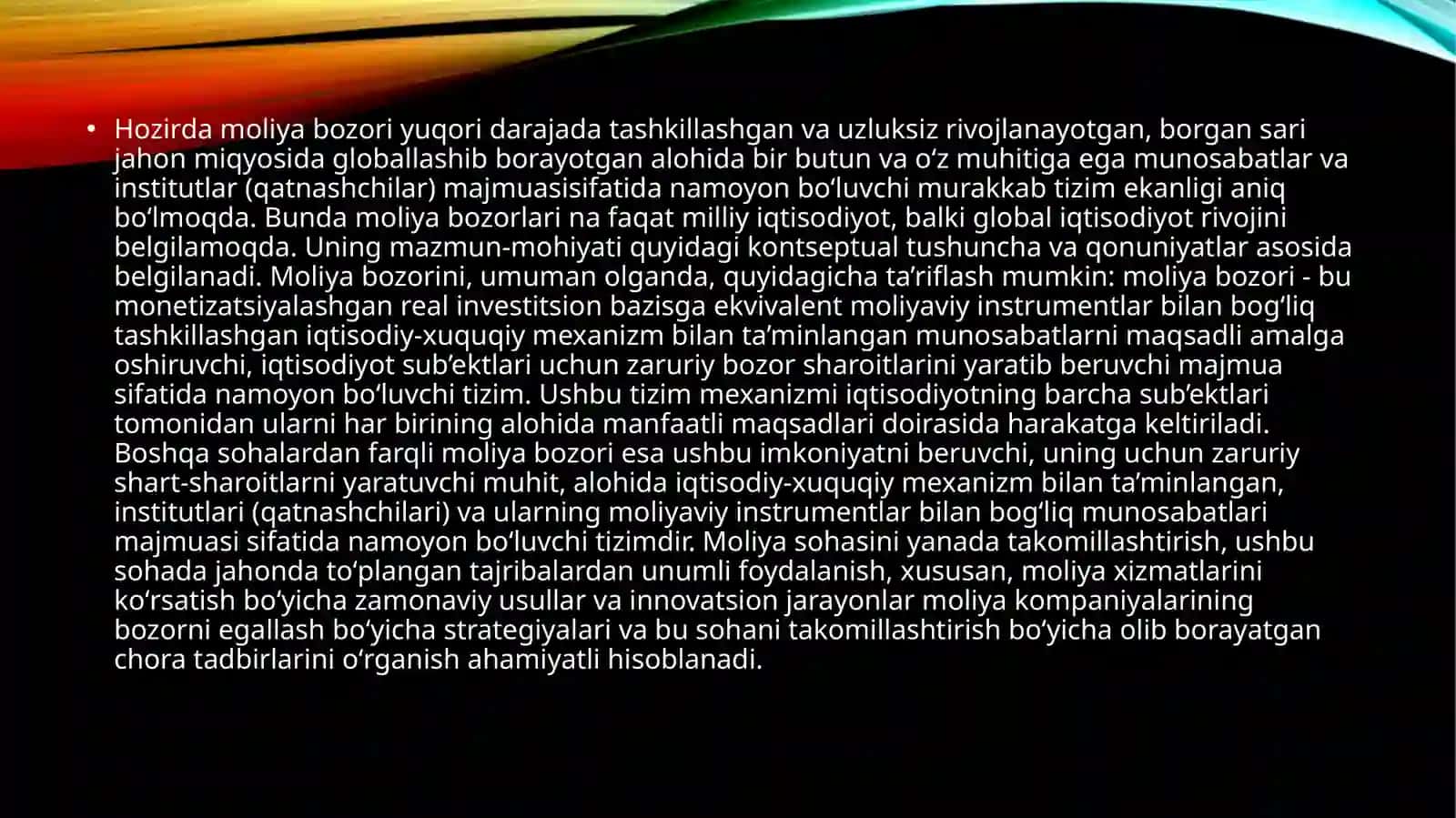 Moliyabozorining iqtisodiyotdagi roli 3