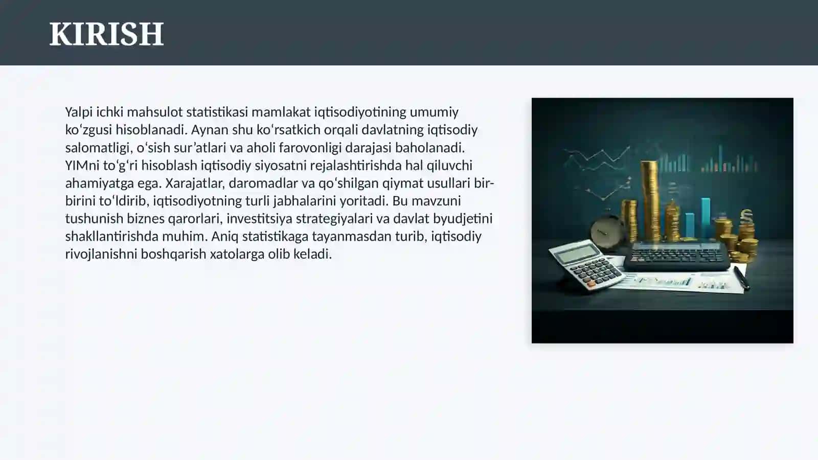 YALPI ICHKI MAHSULOT STATISTIKASI VA UNING XAJMINI HISOBLASH USULLARI 3