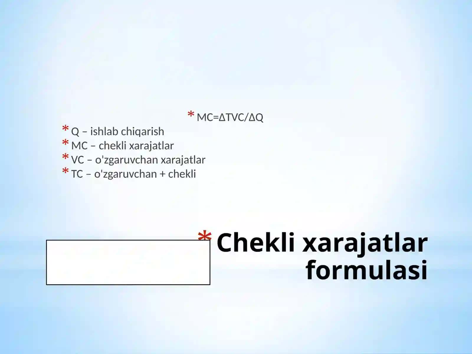 Iqtisodiyot - Kamayotgan daromad qonuni 3