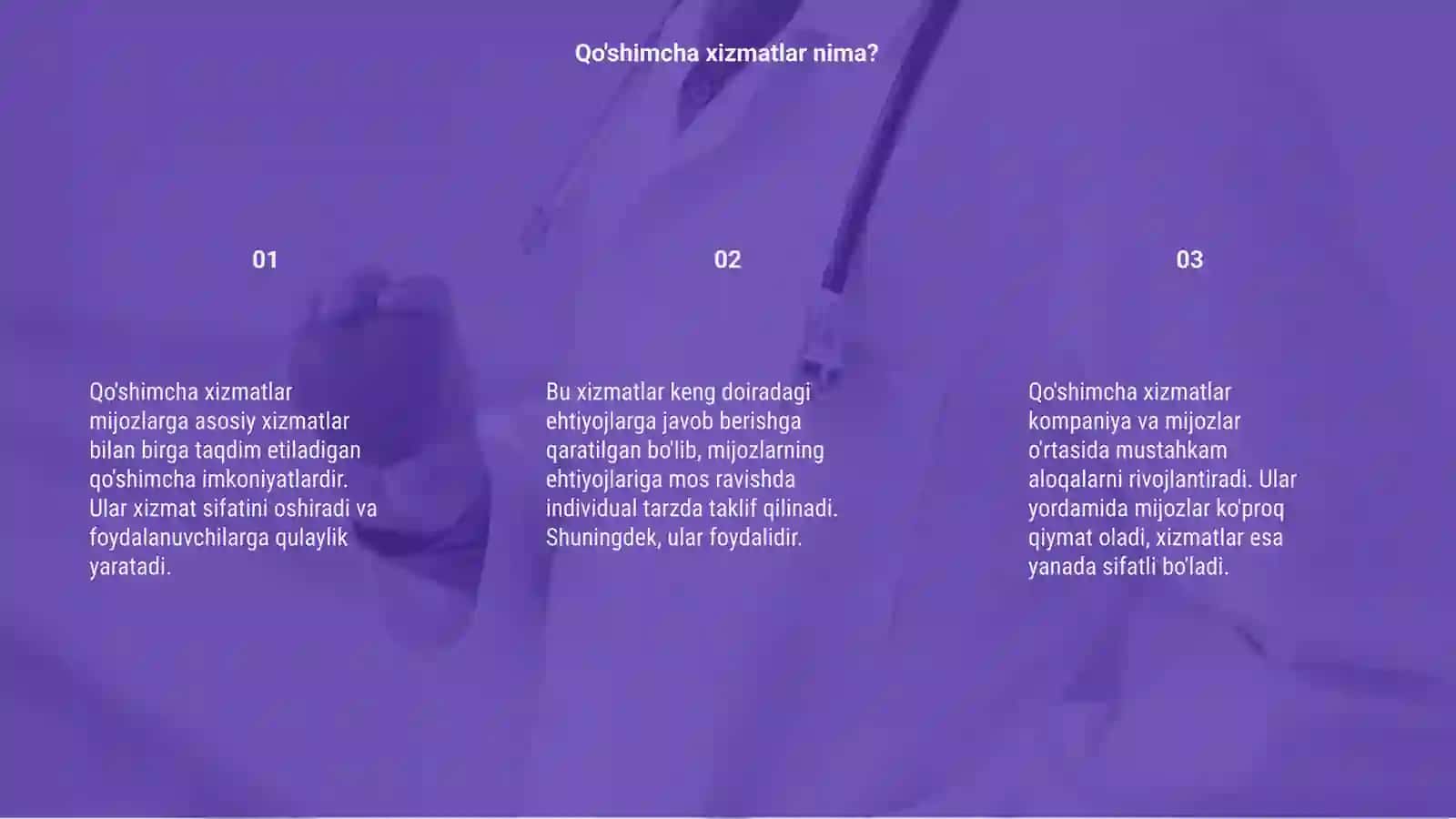 Qo'shimcha xizmatlar 3