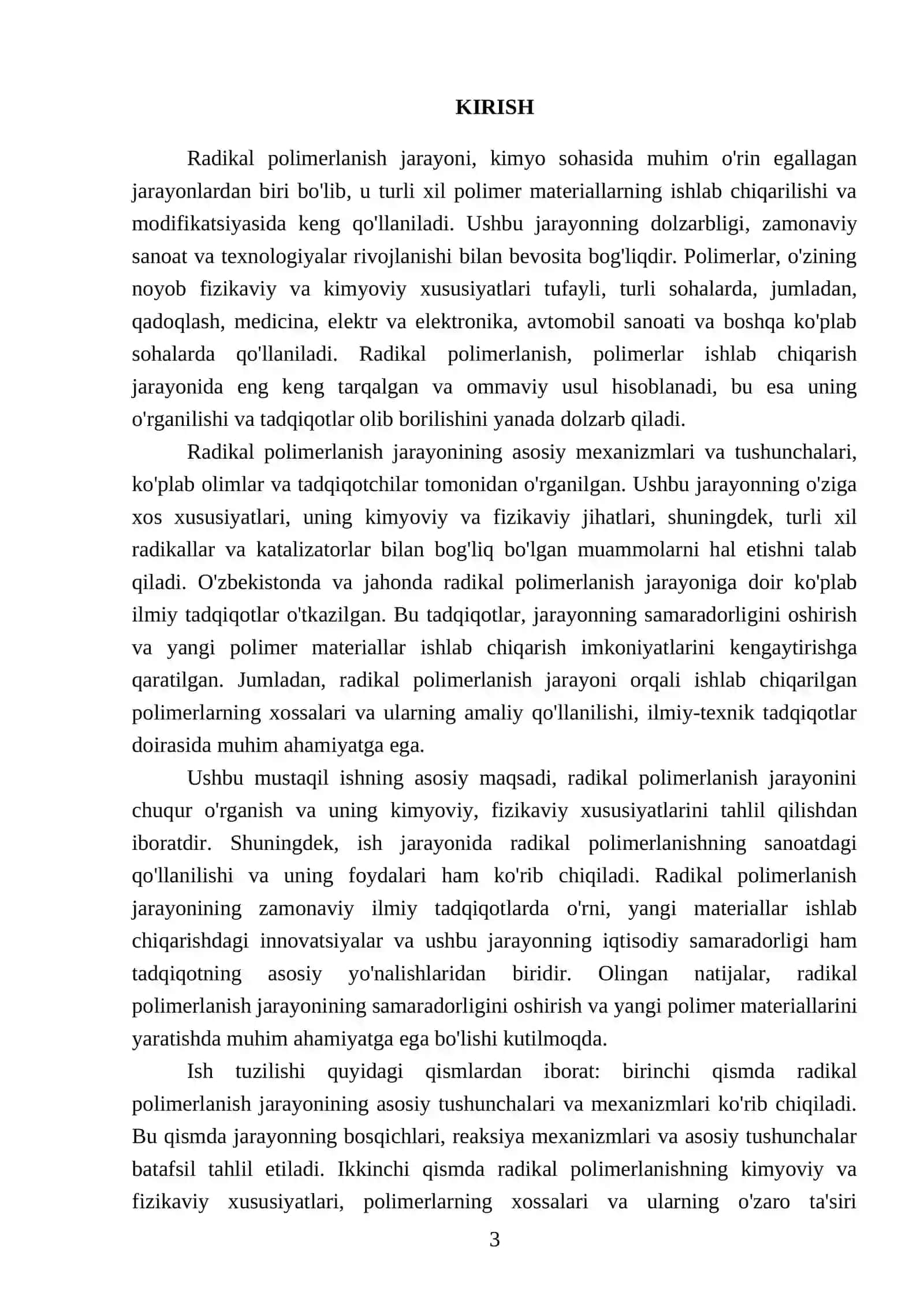 Radikal polimerlanish 3