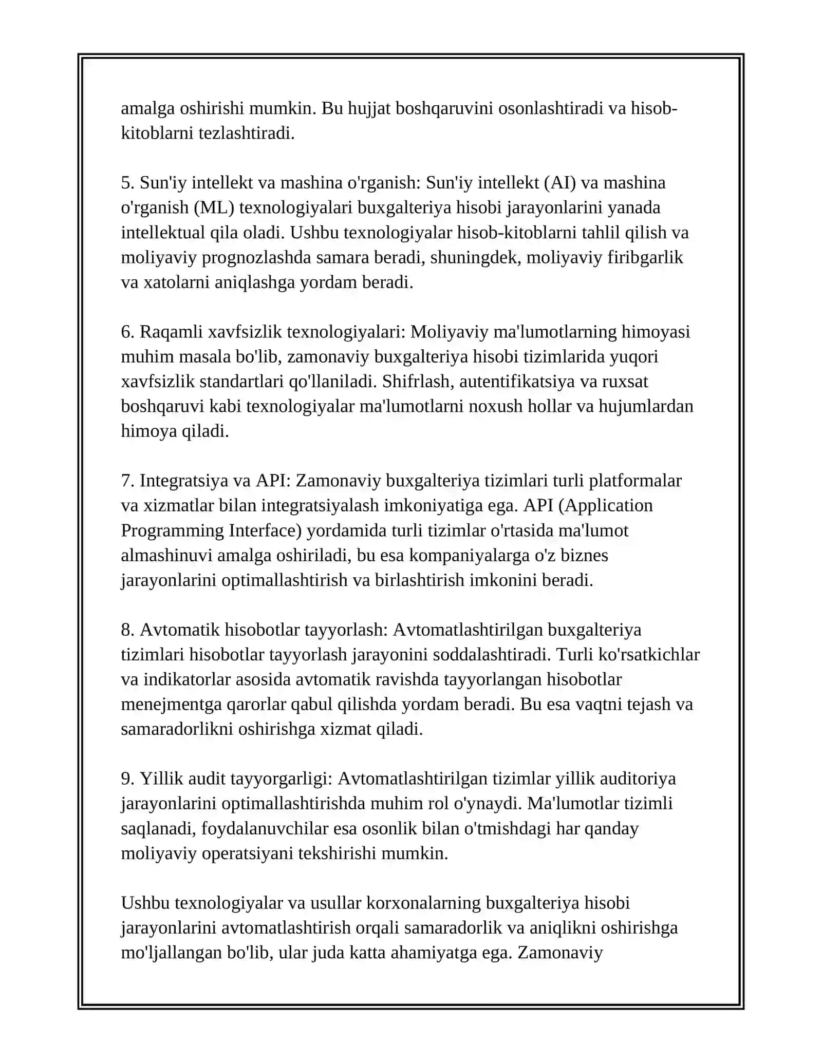 KÁRXANADA ESAPQA ALIW HÁM BAQLAW TEXNOLOGIYASI 3