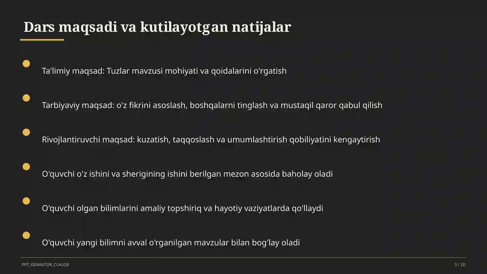 Tuzlar (8-sinf) 3