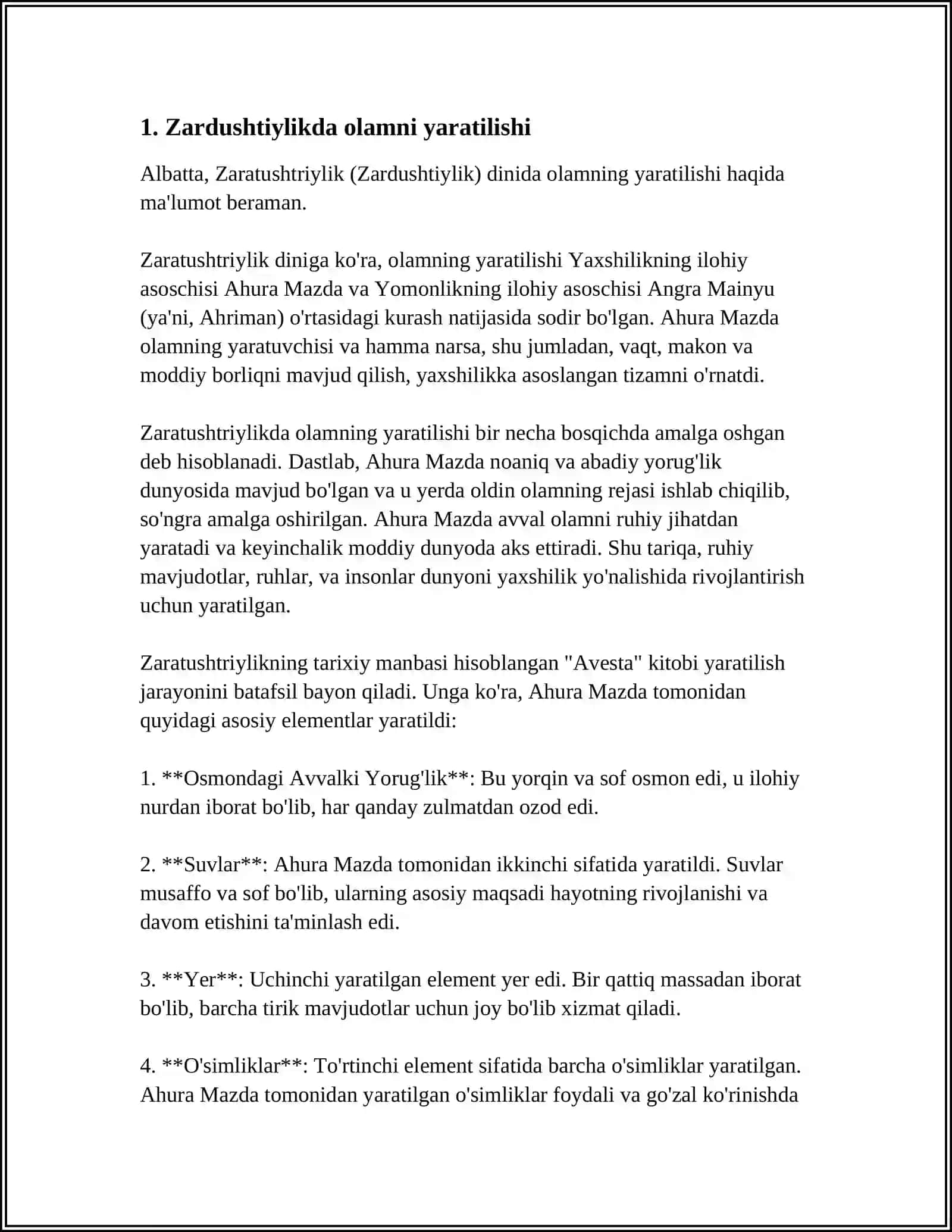 ZARDUSHTIYLIKDA TABIATNI ULUG'LANISHI 3