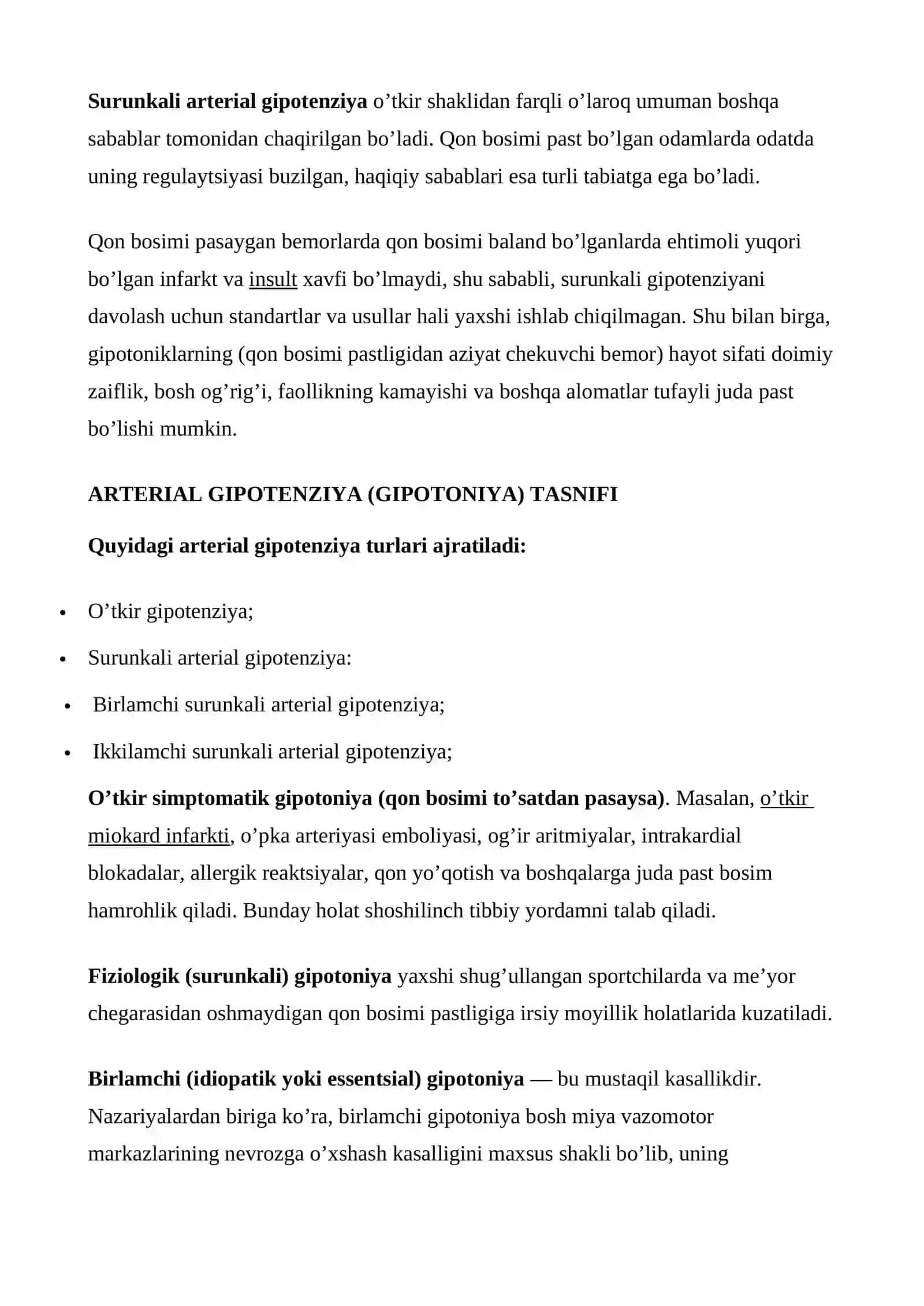 O'TKIR GIPOTONIYA HOLATLARIDA QO'LLANILADIGAN DORI VOSITALARI RATSIONAL BUYURISHGA KLINIK FARMAKOLOGIK YONDASHUV 3
