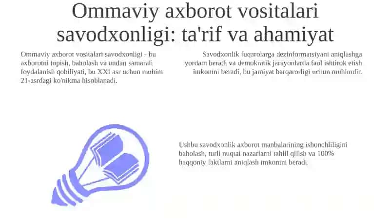 Ommaviy axborot vositalari savodxonligi 3