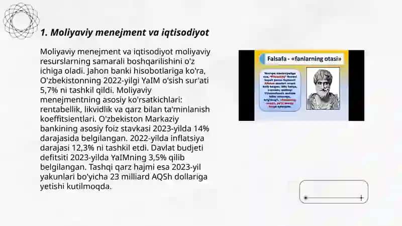Moliyaviy menejment va iqtisodiyot 3