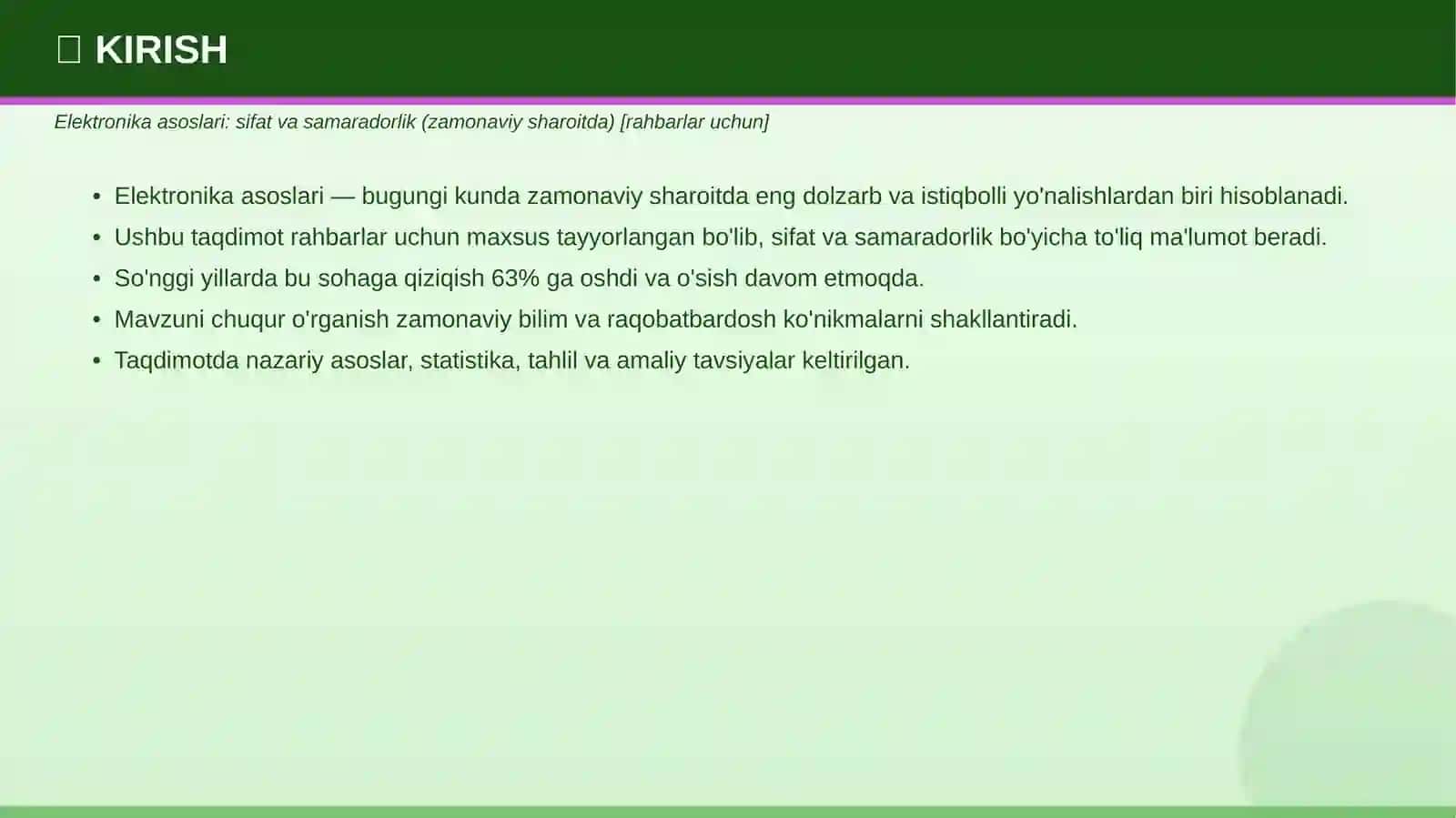 Elektronika asoslari: sifat va samaradorlik 3