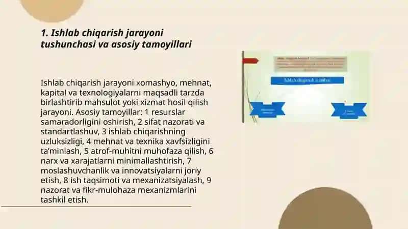 Ishlab chiqarish jarayoni tushunchasi va bosqichlari 3