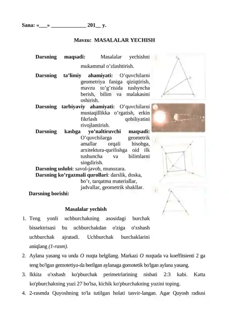 9-sinf geometriya2-chorak dars ishlanmalar 3
