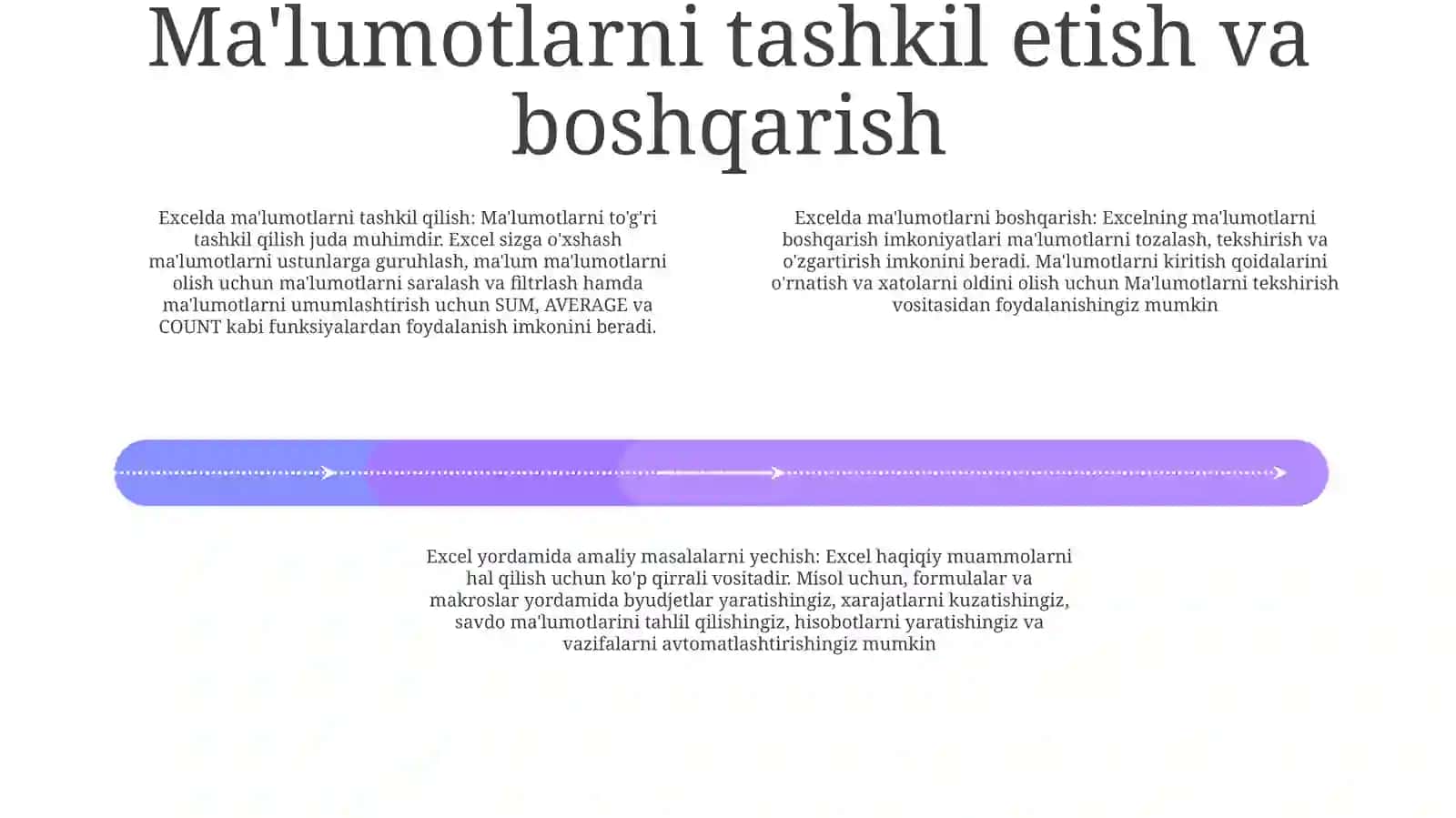 Excel Elektron Jadval Dasturi Yordamida 3