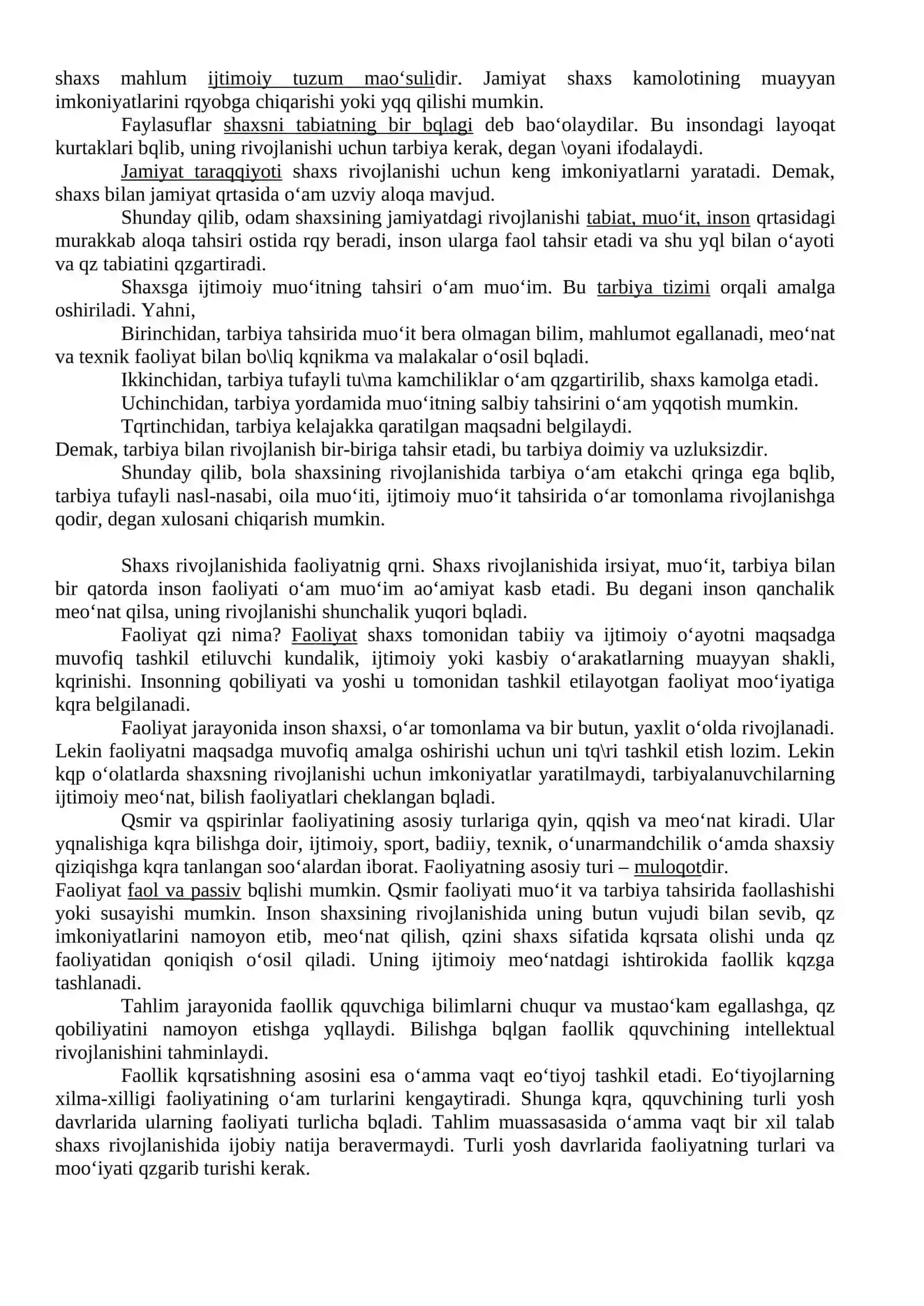Shaxs rivоjlanishi tarbiyasi, ijtimоilashuvi 3