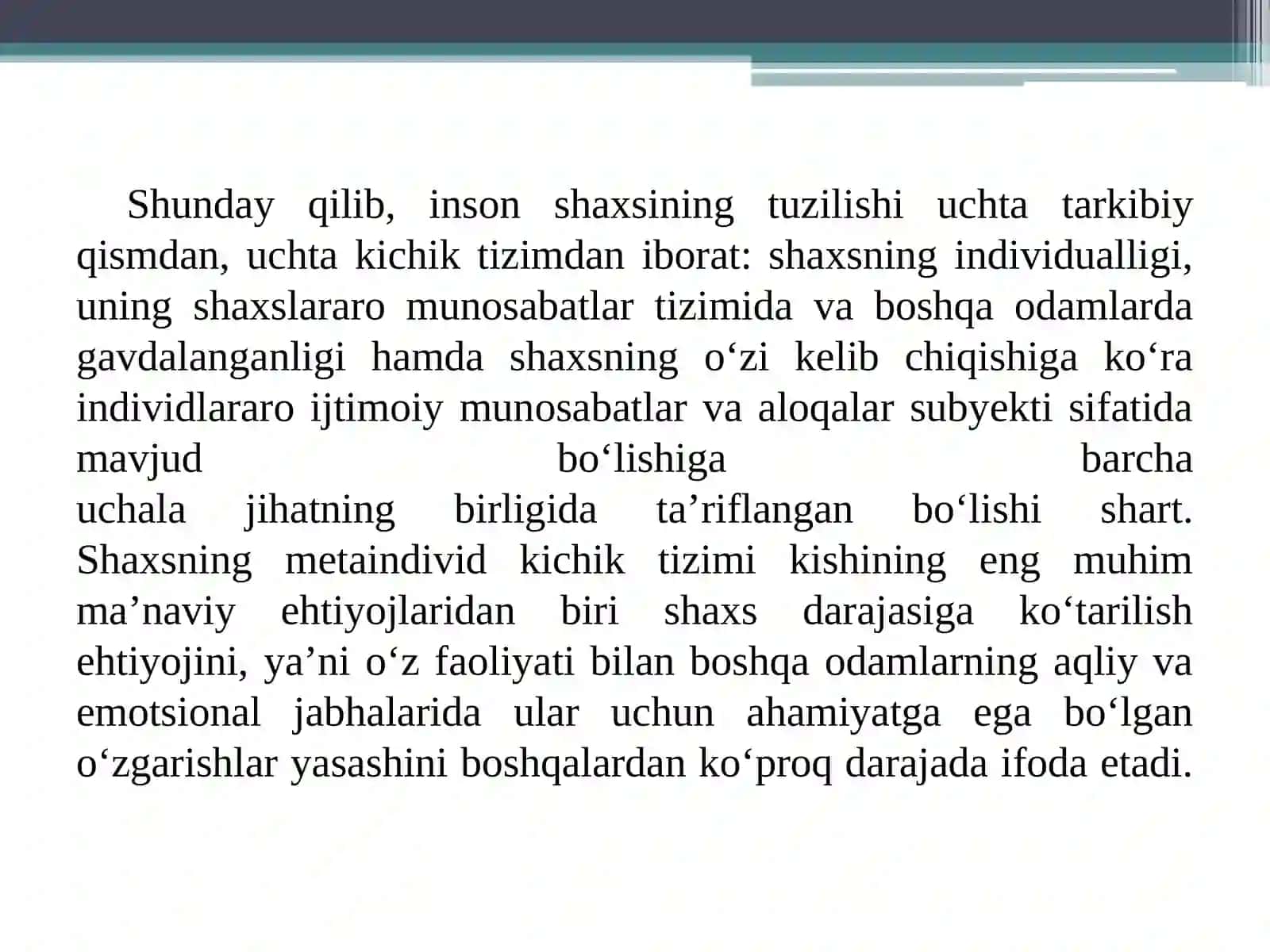 Shaxs va uning faoliyati 3