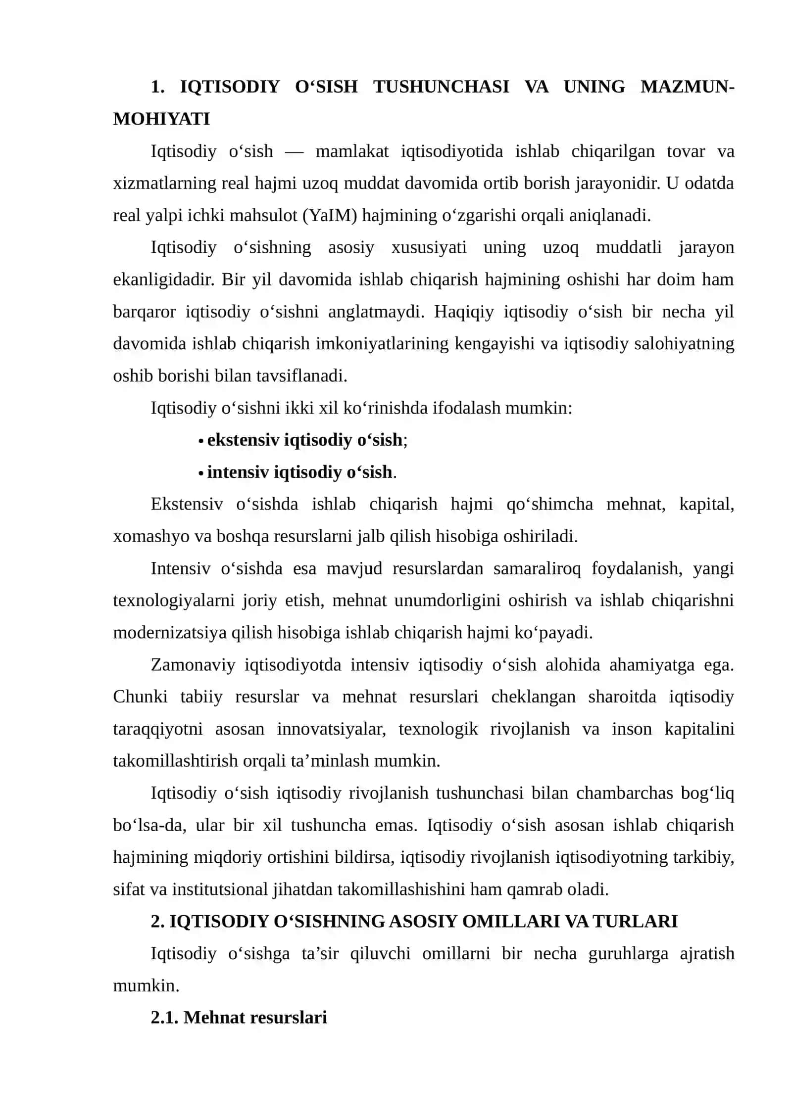 IQTISODIY O‘SISHNING UMUMIY TAVSIFI VA UNI ASOSIY KO‘RSATKICHLAR ORQALI TAHLIL QILISH 3