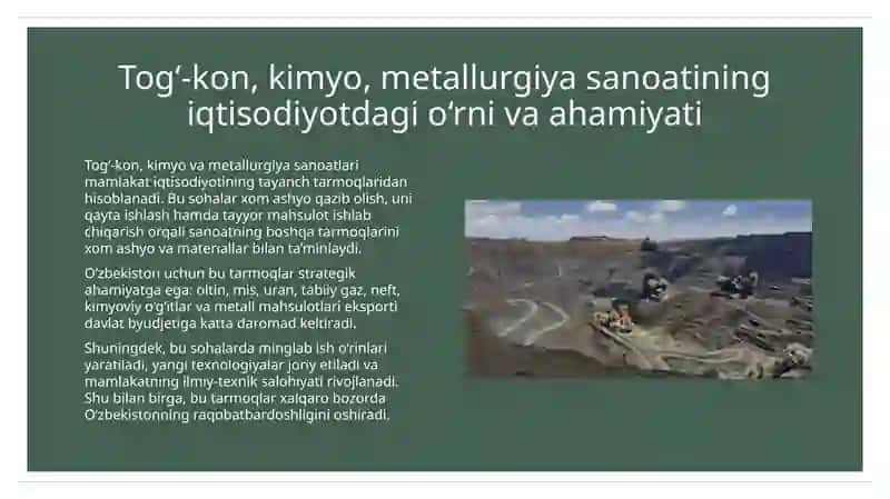 Tog’-kon, kimyo, metallurgiya sanoati va atrof-muhit muhofazasi 3