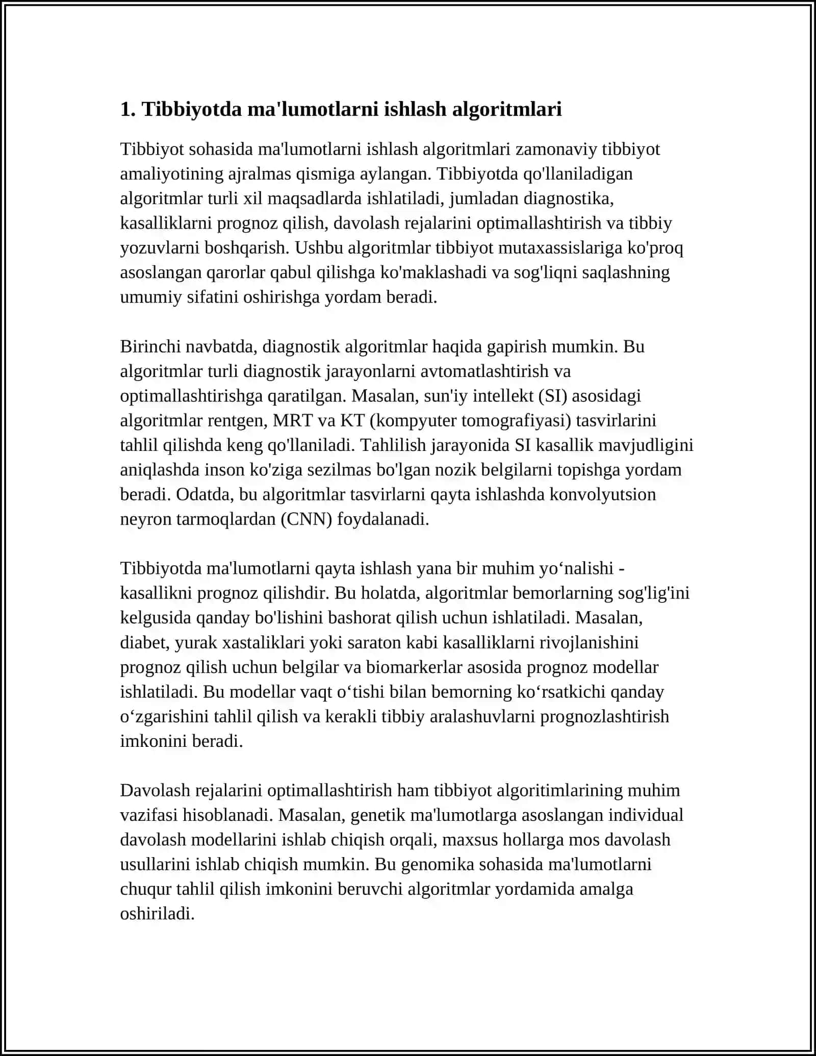 TIBBIYOT MASALALARINI YECHISHDA AXBOROT TEXNOLOGIYALARINI DASTURIY TA'MINOTI 3