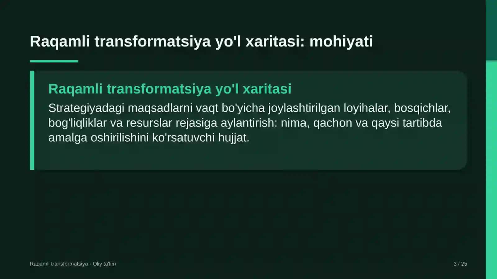 Davlat arxivlarida raqamli transformatsiya yo'l xaritasini tuzish 3