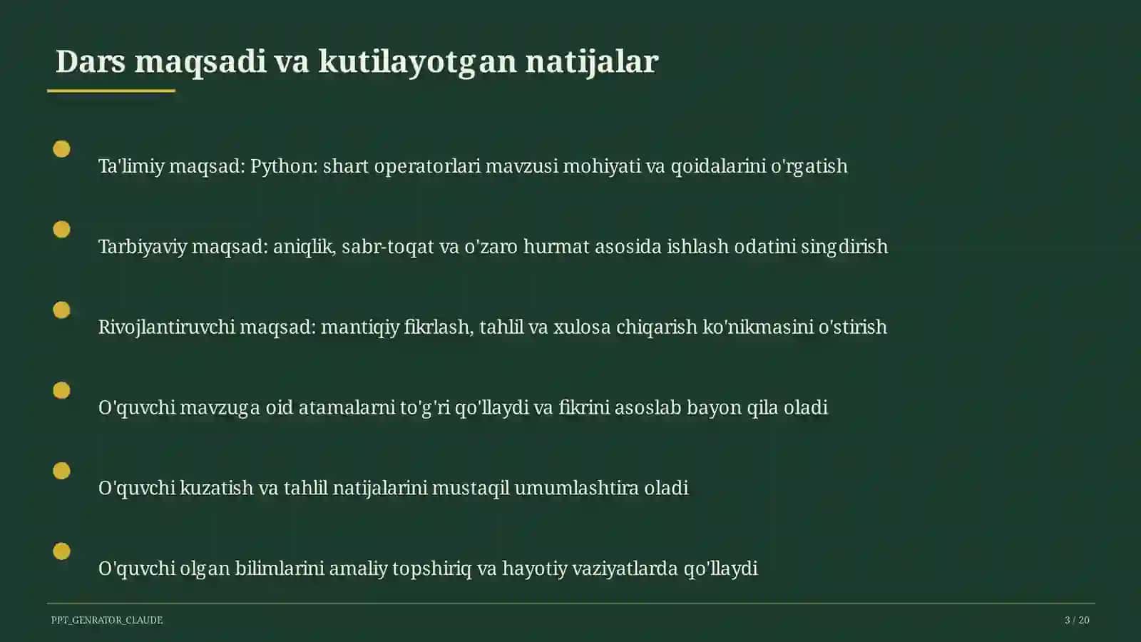 Python: shart operatorlari (8-sinf) 3