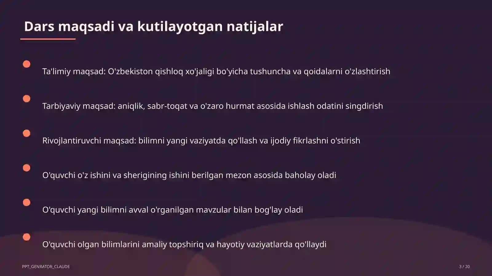 O'zbekiston qishloq xo'jaligi (9-sinf) 3
