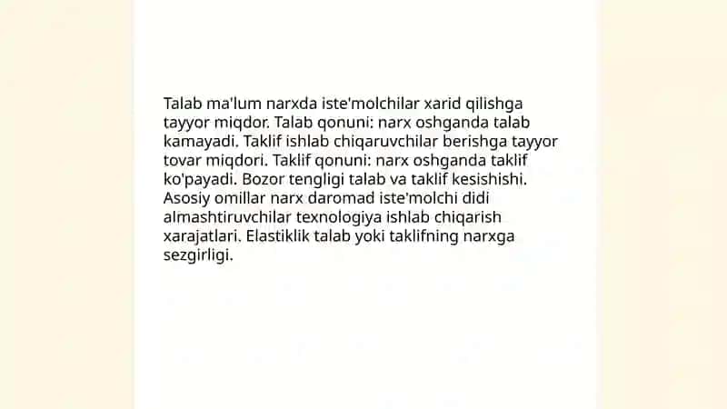 Talab va taklif nazariyasi 3