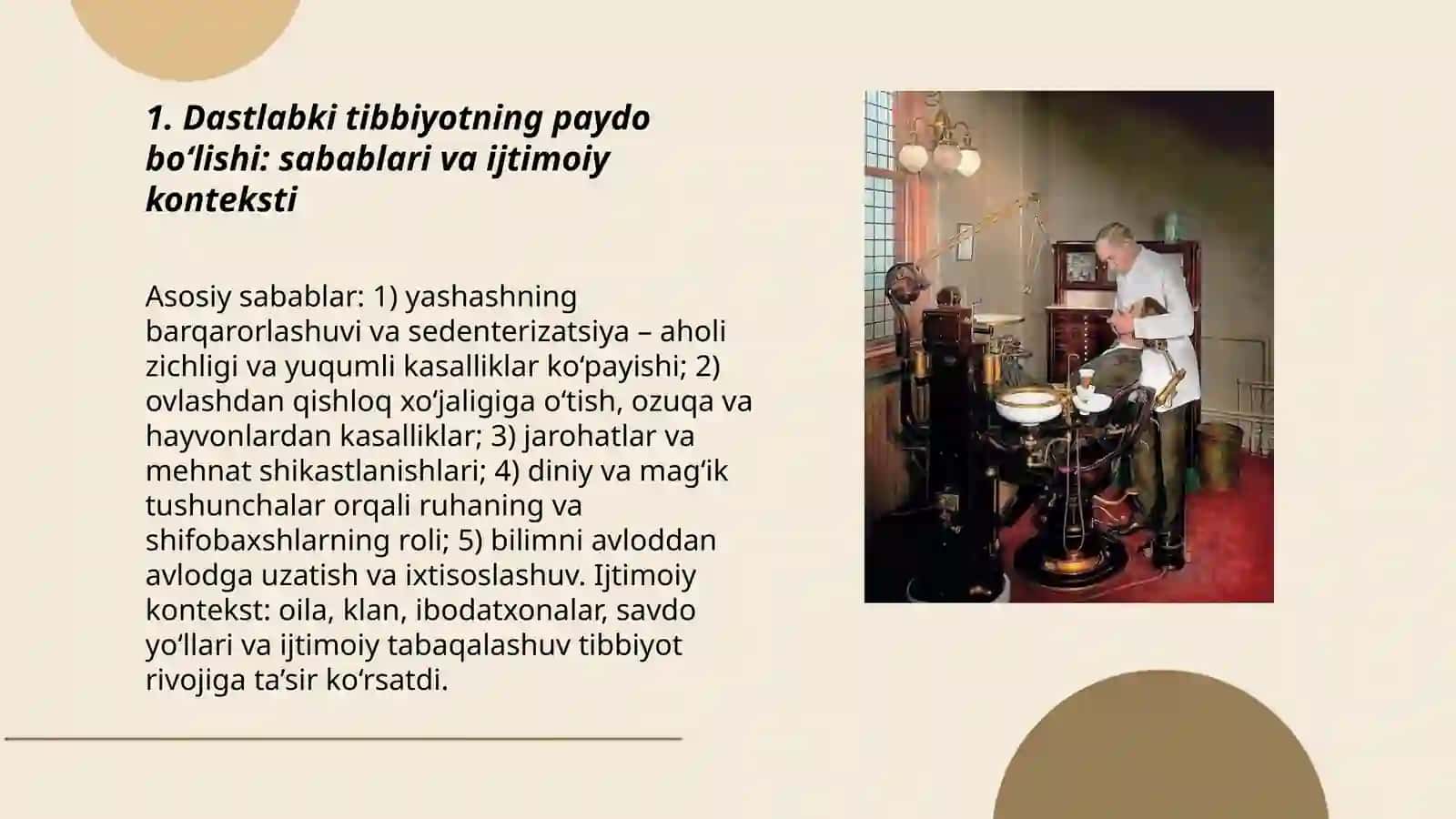 Dastlabki tibbiyotning paydo bo‘lishi va rivojlanishi 3