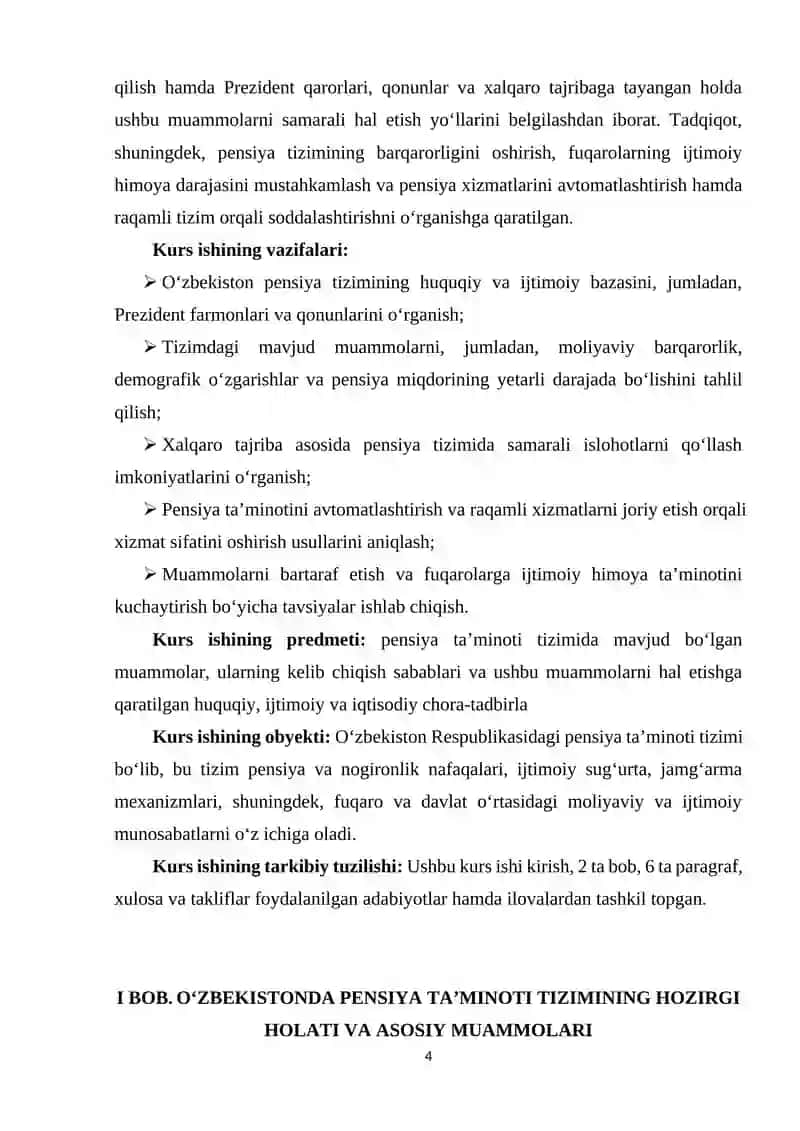 O‘zbekistonda pensiya taminoti tizimi muammolari va hal etishi 3