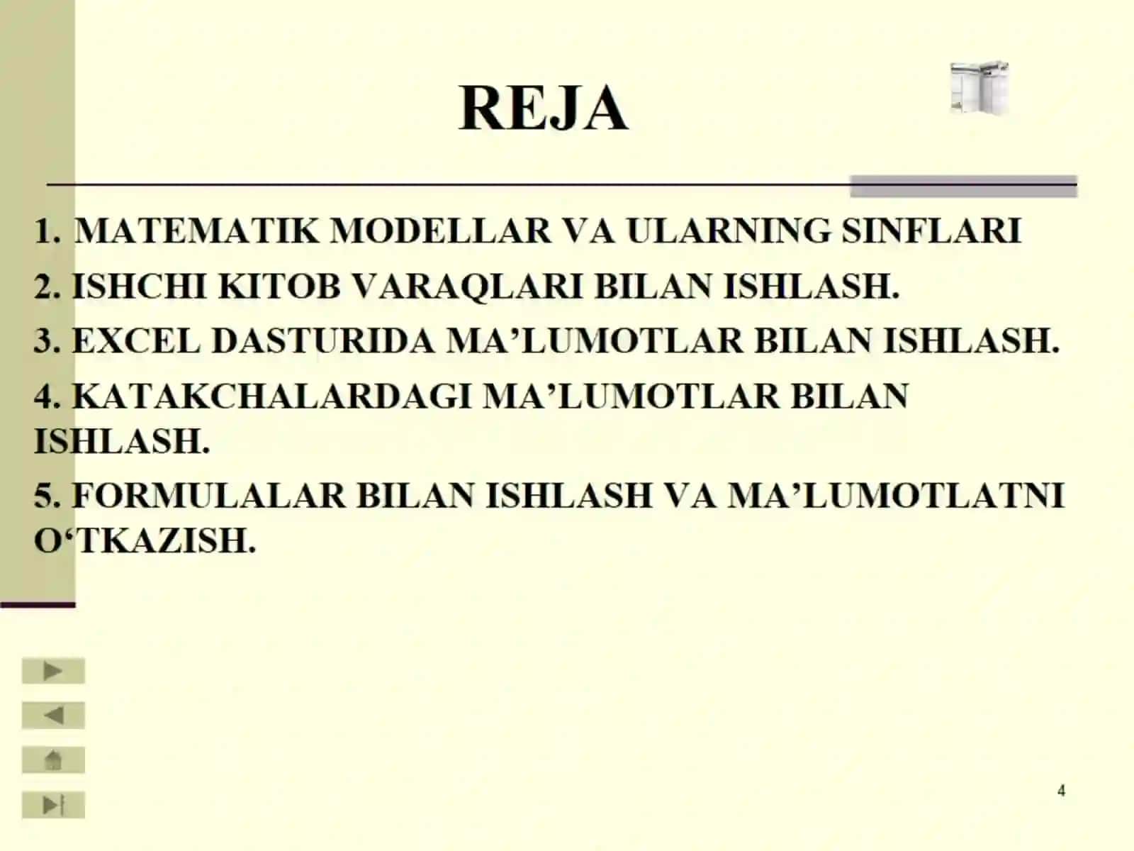 Matematik modellar va ularning sinflari 3