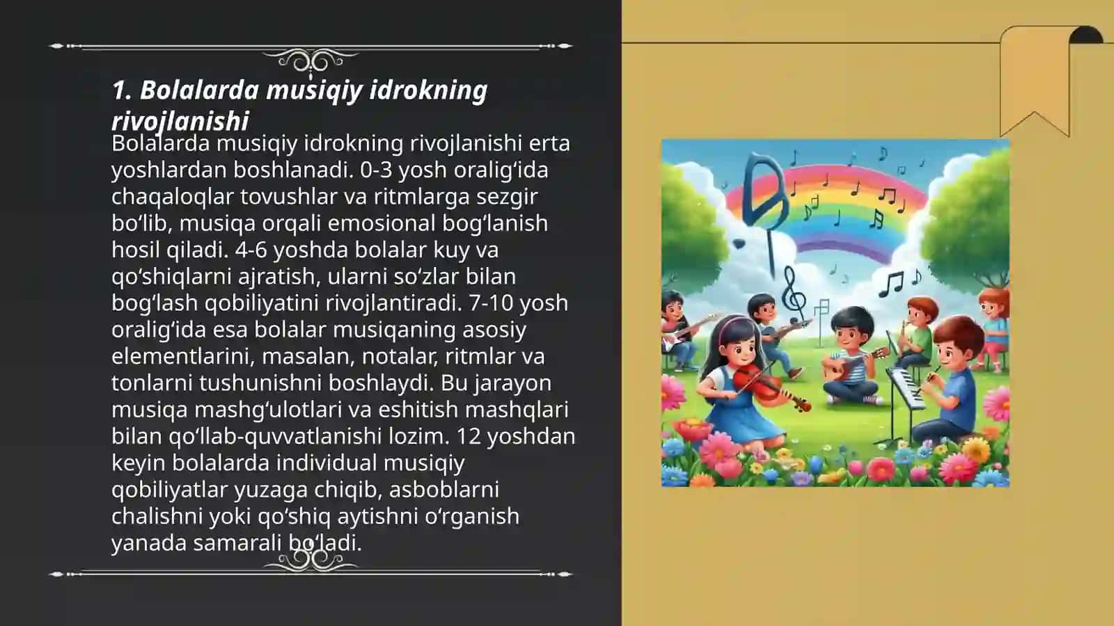 Bolalarda musiqani idrok qilishning xususiyatlari 3