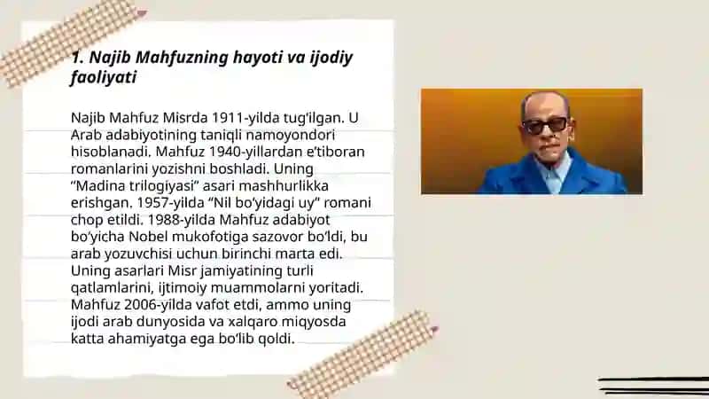 Najib Mahfuz ijodi 3