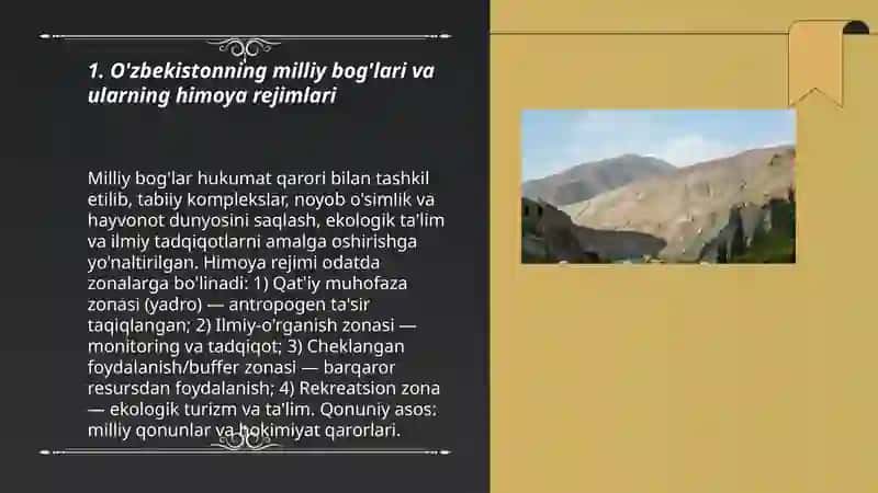 O'zbekistonning muhofaza etiladigan tabiiy hududlari 3