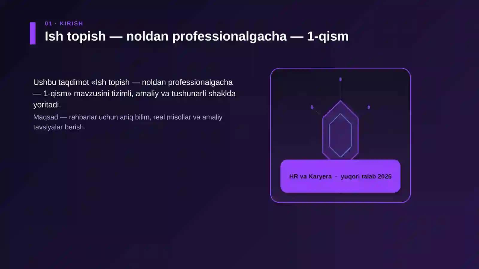 Ish topish — noldan professionalgacha — 1-qism 3