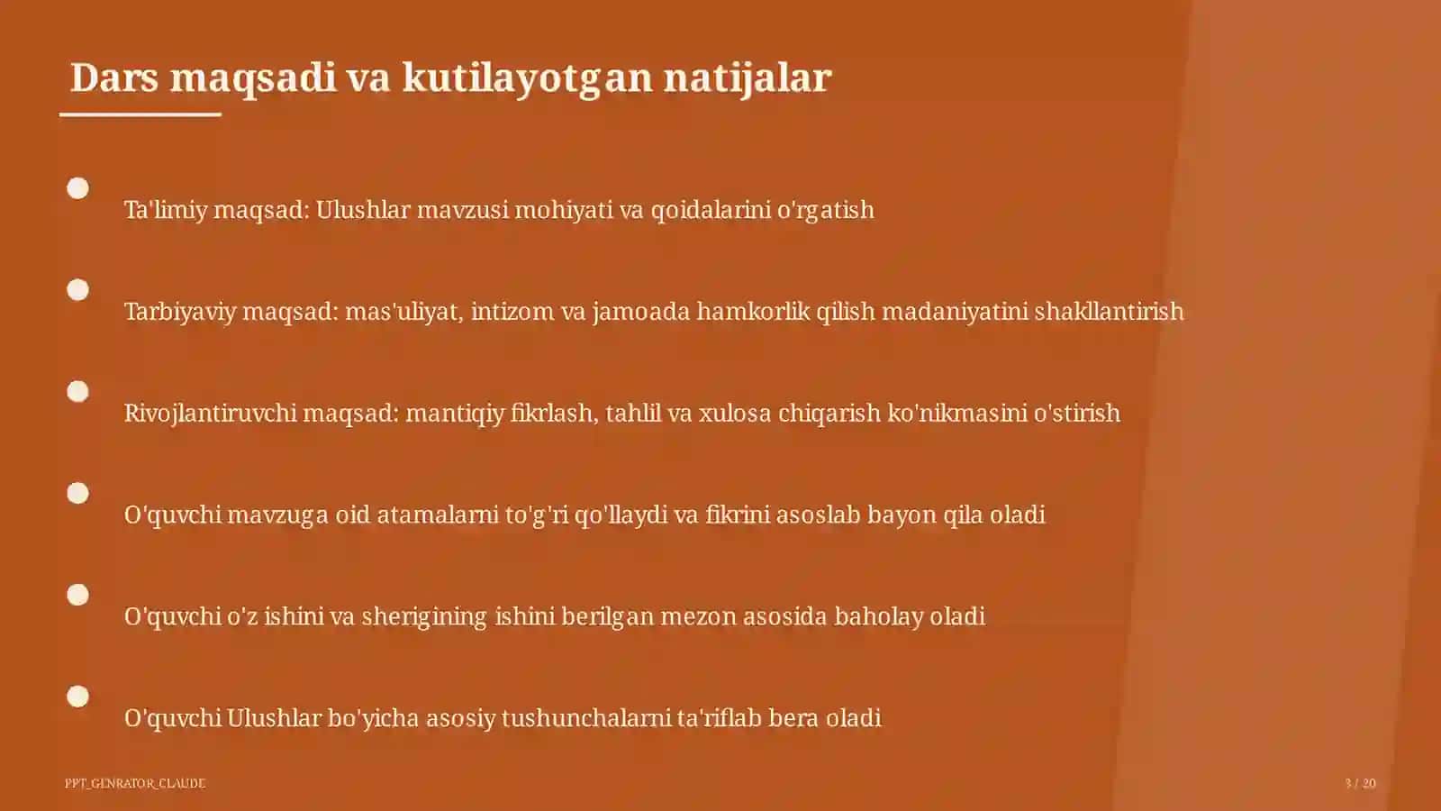 Ulushlar (3-sinf) 3