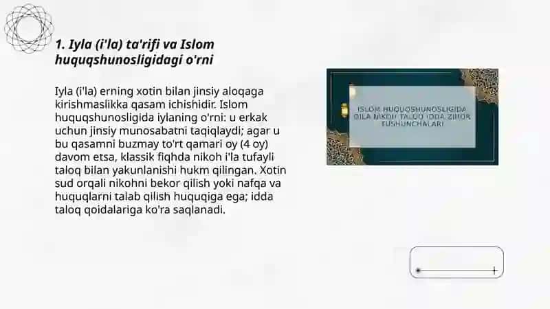 Islom huquq shinisligida iyla nikox taloq idda 3