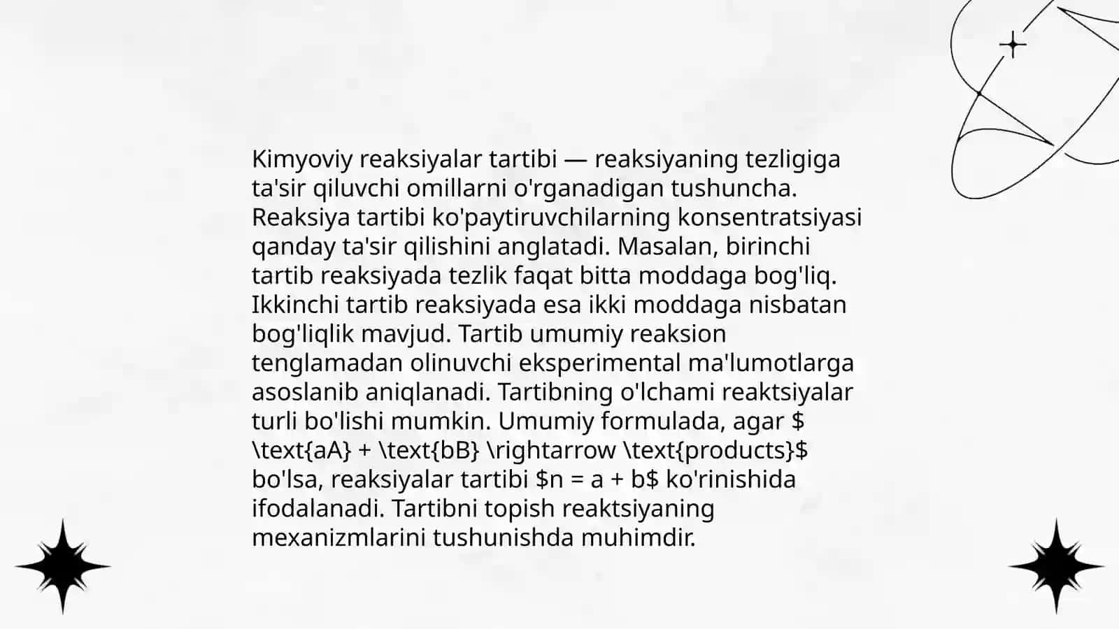 Kimyoviy reaksiyalar tartibi va molekulyarligi 3