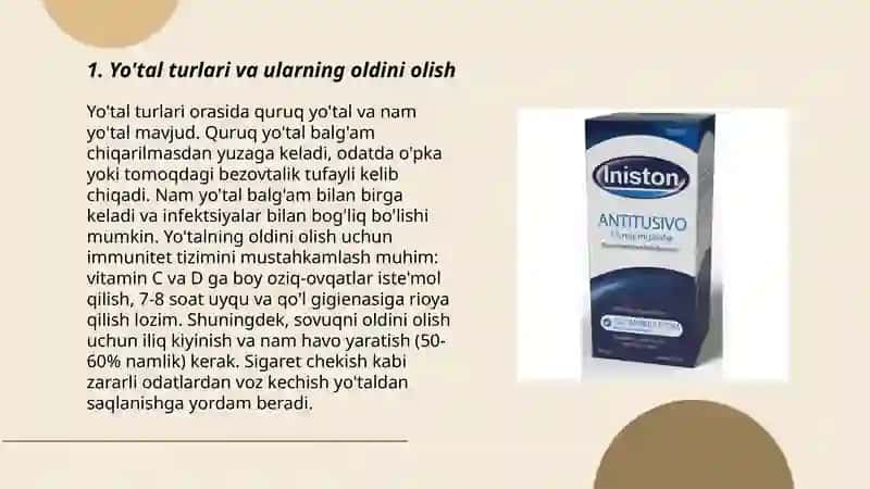 Yo'talga qarshi vositalar 3