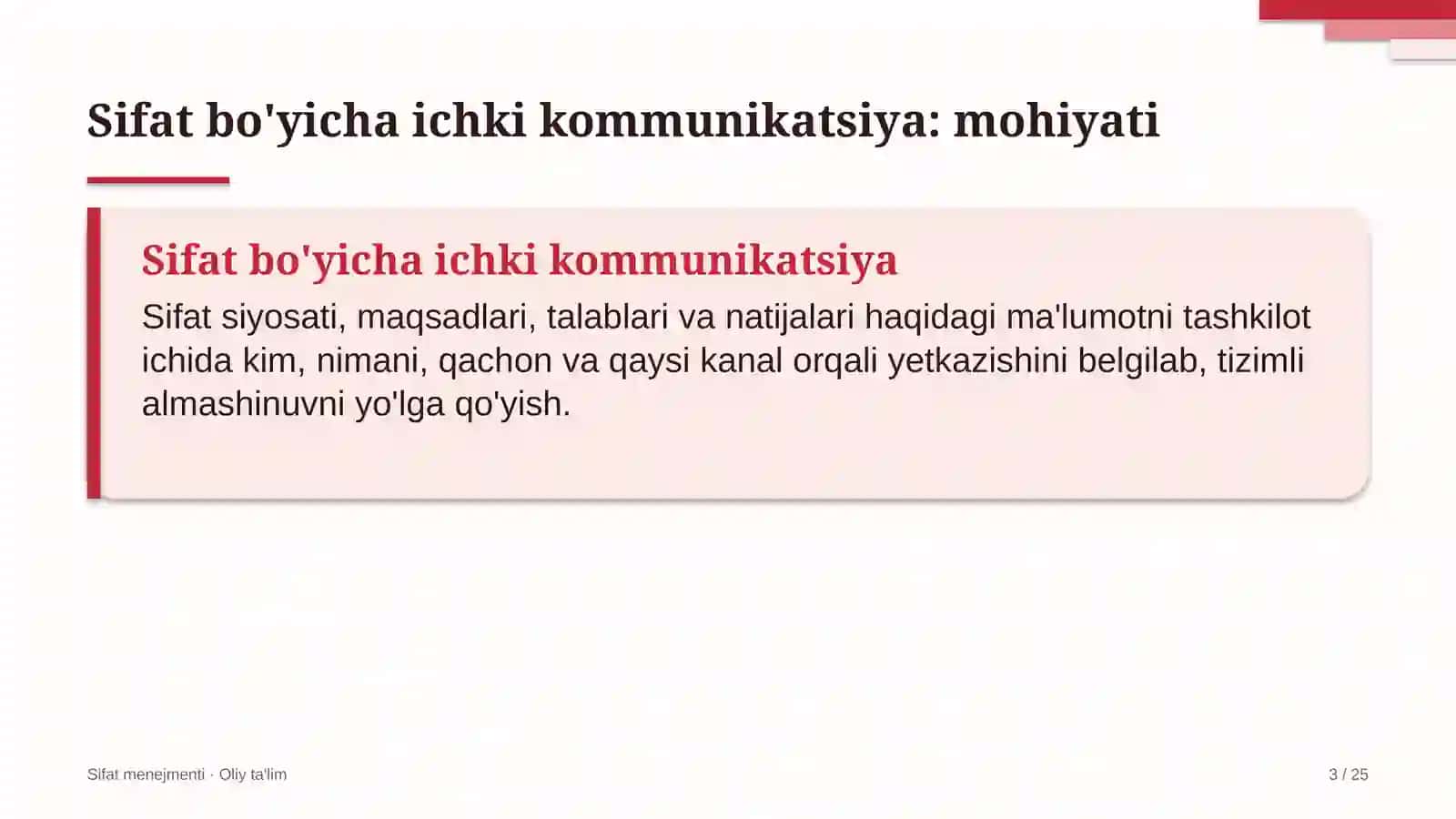 bolalar o'yin markazlarida sifat bo'yicha ichki kommunikatsiyalarni yo'lga qo'yish 5235 3