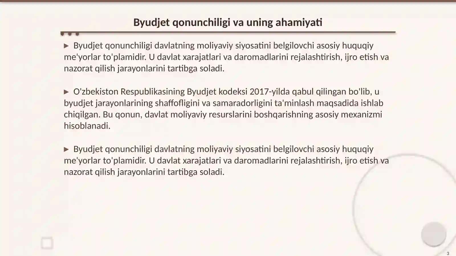 Byudjet toʻgʻrisidagi qonunchilikni buzganlik uchun javobgarlik 3