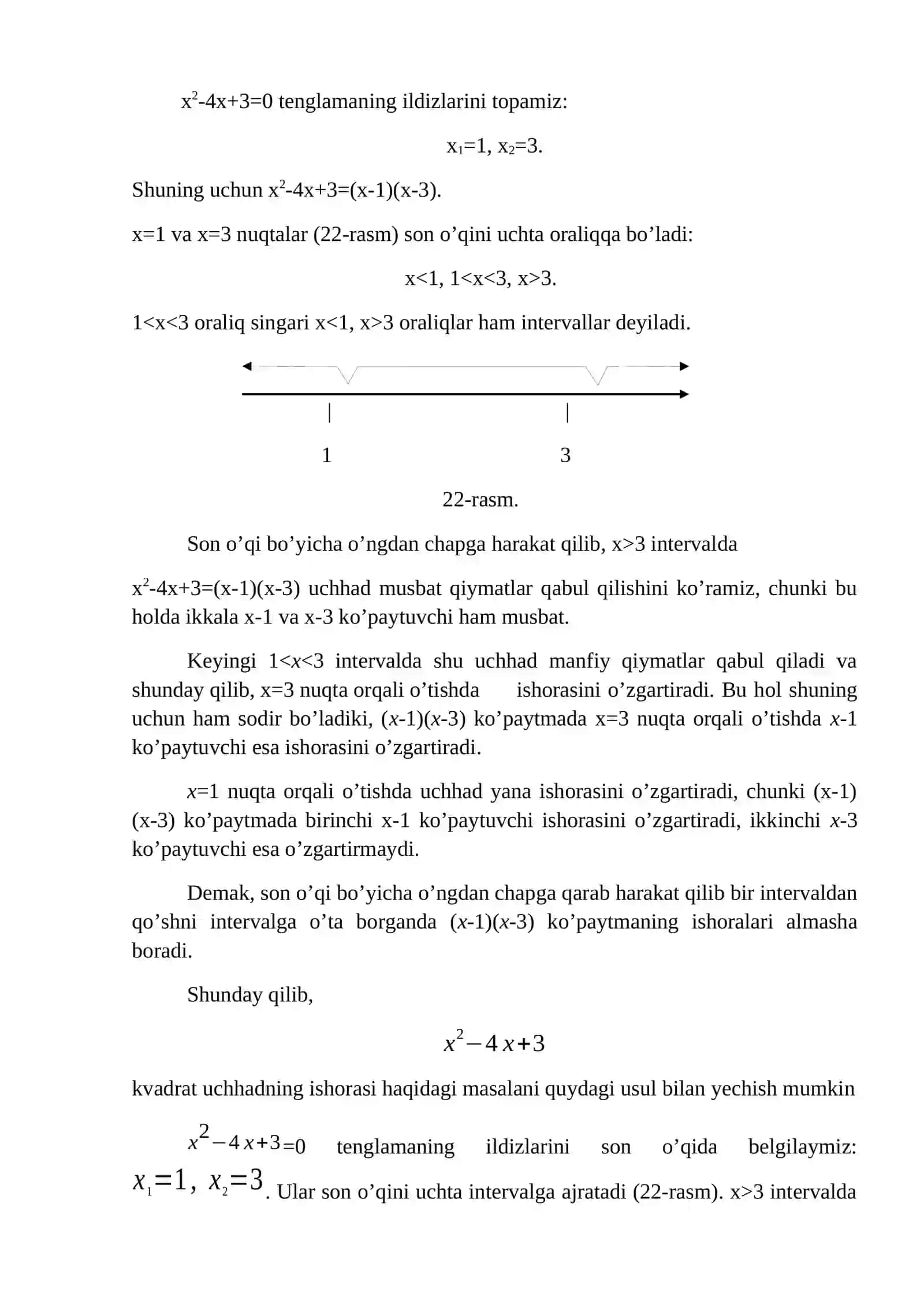 Matematika fanida INTERVALLAR USULI 3