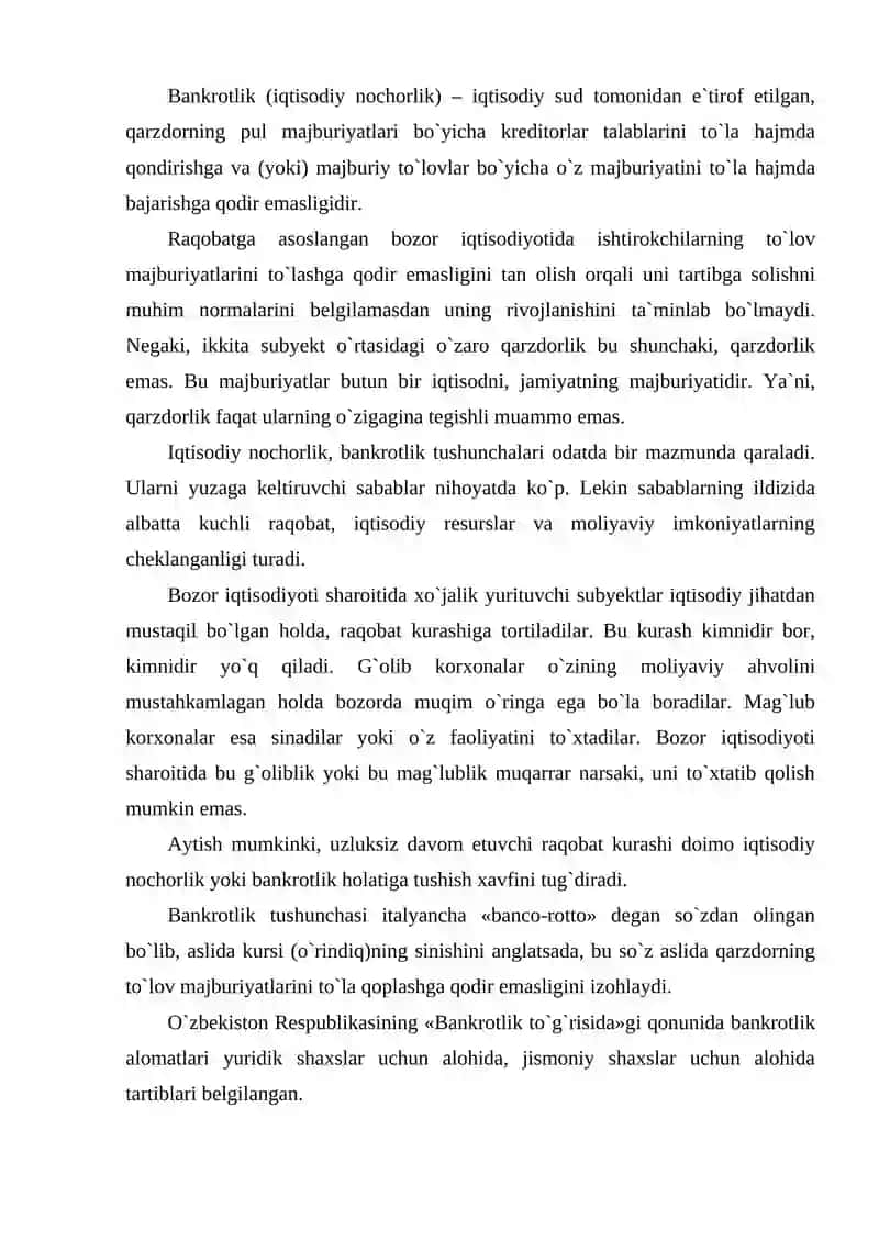 Iqtisodiy nochorlik (bankrotlik) 3