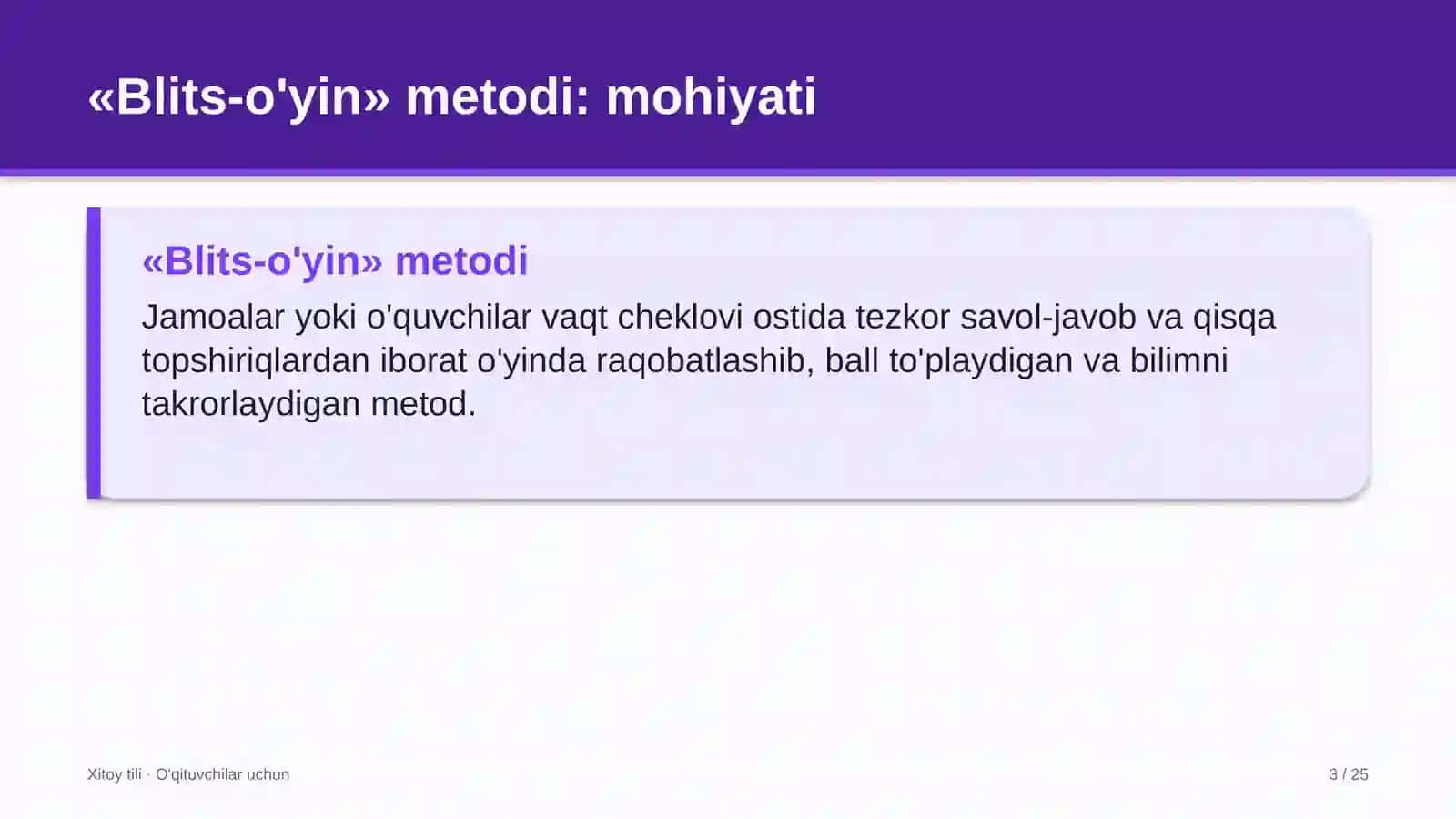 xitoy tili darslarida blits o'yin metodidan foydalanish 7257 3