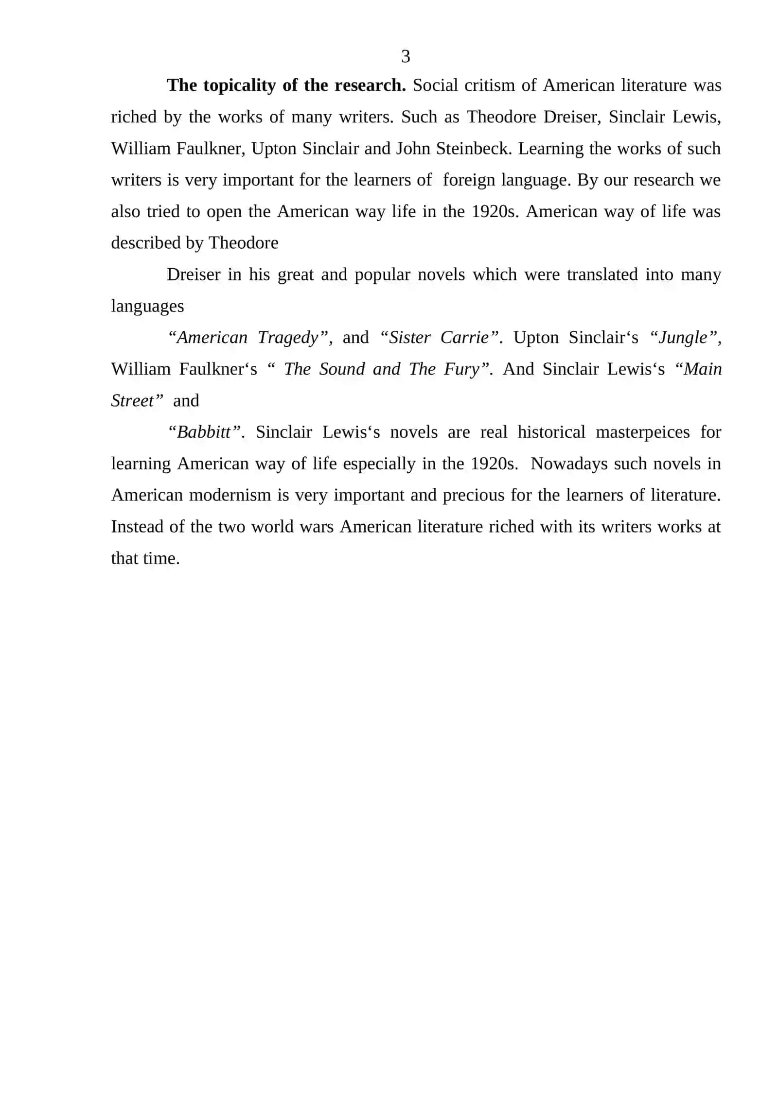 AMERICAN LITERATURE 3