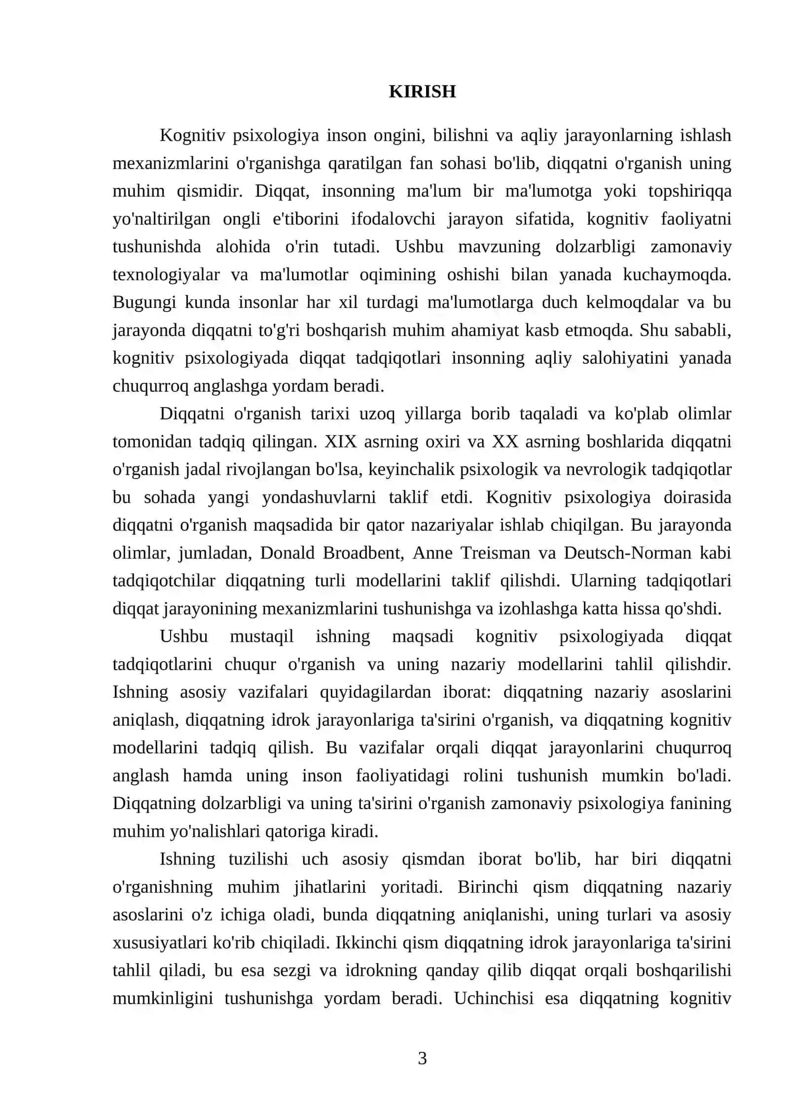 Kognitiv psixologiyada diqqat tadqiqotlari 3