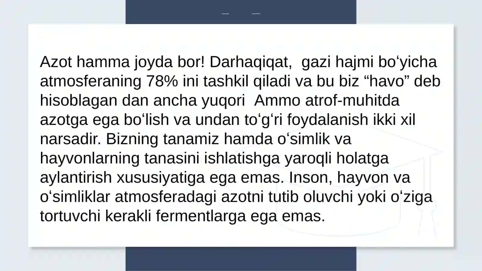Tabiatda azot aylanishi 3