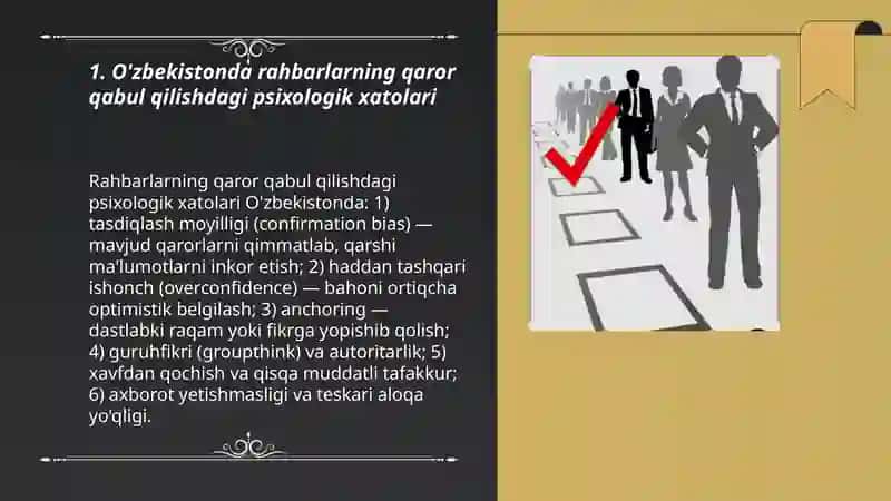 O'zbekistonda boshqaruvning psixologik muammolari aniqlash va tahlil qilish by Mirsobitova Lola 3
