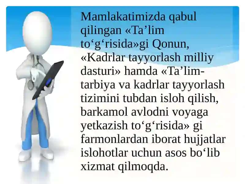O’zbekistonda Sog’liqni Saqlash sohasidagi islohotlar 3