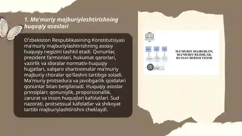 MA'MURIY MAJBURLOV. MA'MURIY REJIMLAR. RUXSAT BERISH TIZIMI 3