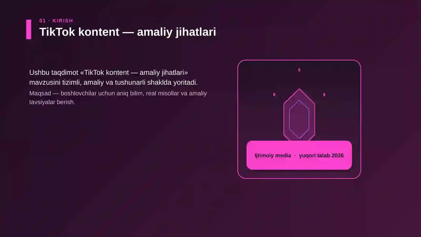 TikTok kontent — amaliy jihatlari 3
