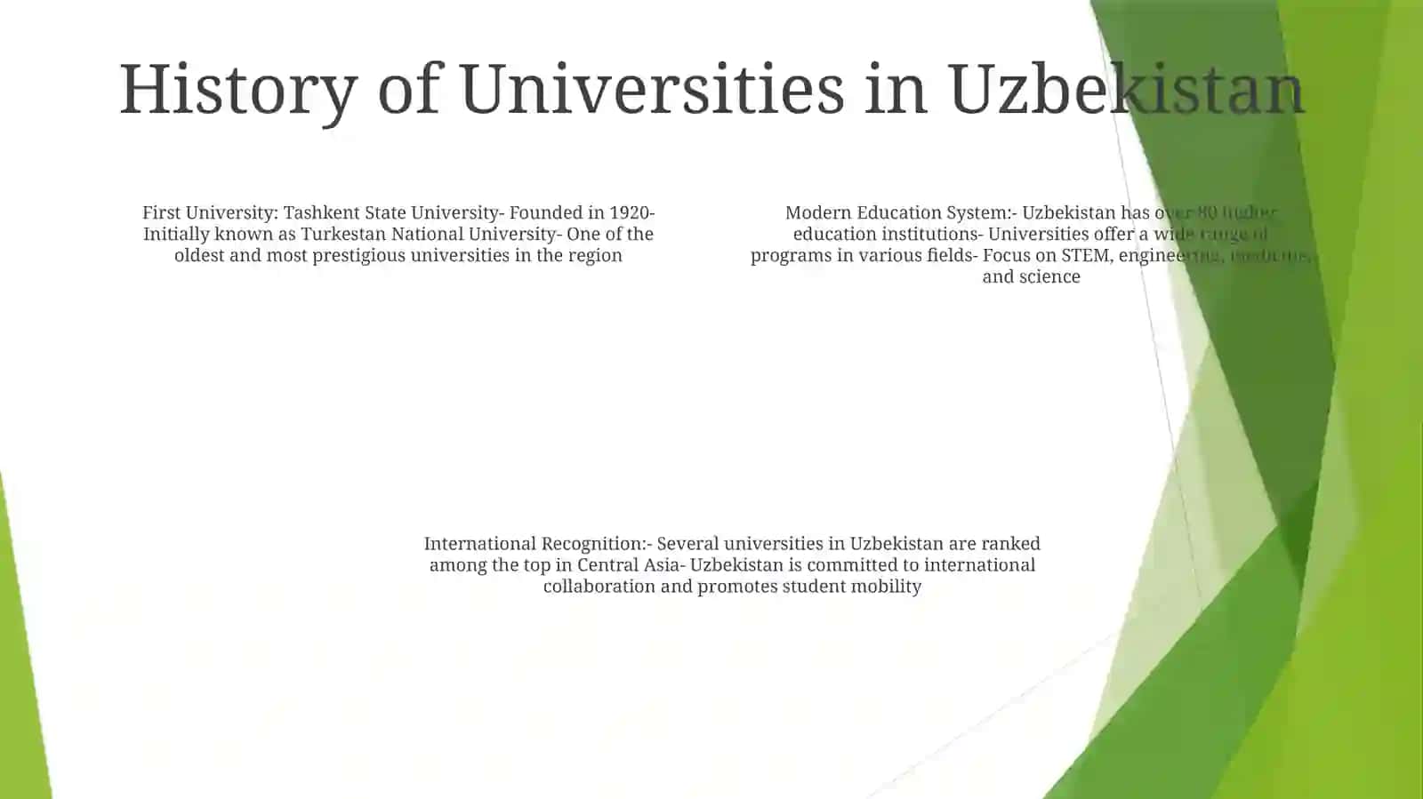 Universities Of Uzbekistan 3
